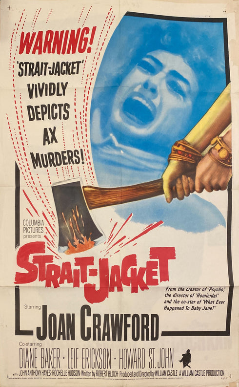 strait jacket 1963 one sheet poster folded